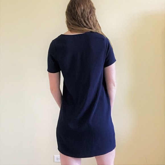High Quality, Soft Navy T-shirt Dress - Picture 3 of 5
